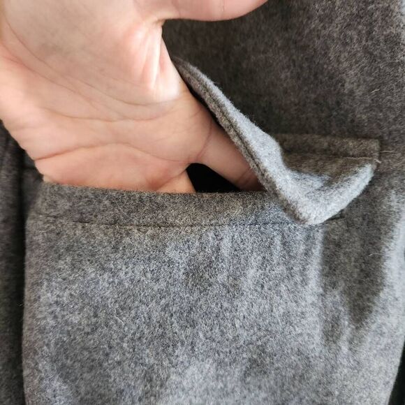 J.Ferrar men's 2XL plus size wool double breasted coat grey high neck vest - Picture 5 of 8